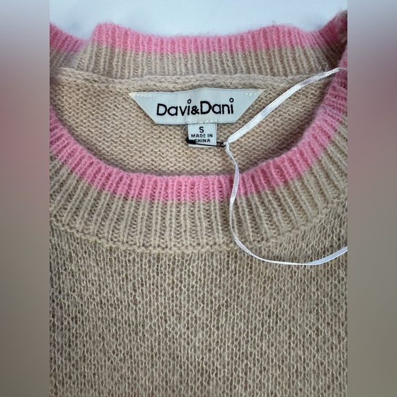 NWOT DAVI & DANI Oversized Textured Knit Daisy Sweater Womens Small - Picture 5 of 11